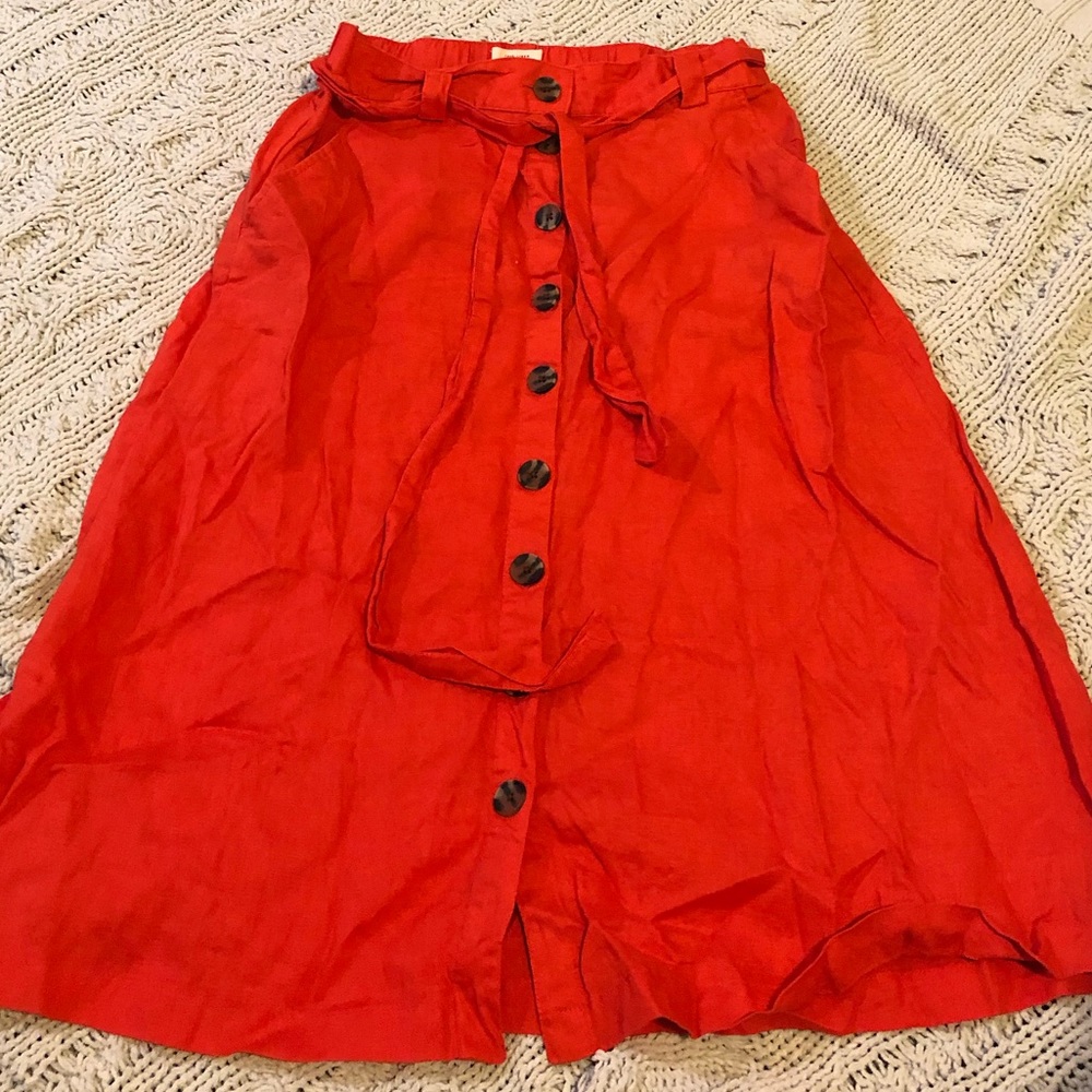 Christian Siriano Linen Skirt